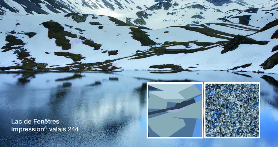 Photo nature « Lac de Fenêtres » dans des tons gris clairs et bleus