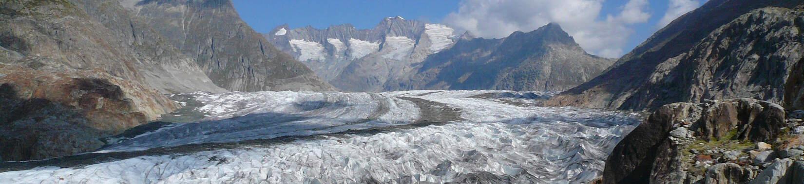 Glacier d'Aletsch Suisse ciel bleu